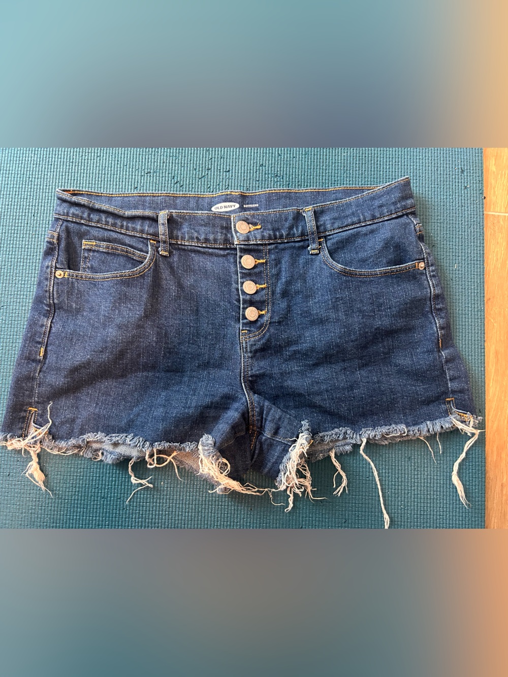 Dark Blue Old Navy Distressed Denim Shorts
